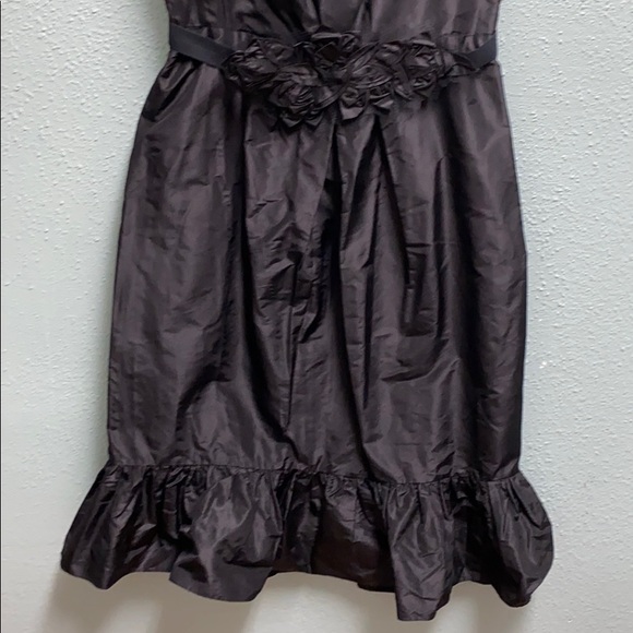 NWT Vera Wang Black Dupioni Silk Dress - Picture 4 of 12